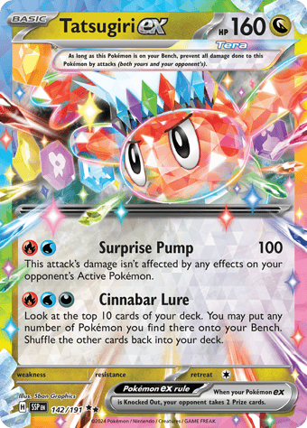 Tatsugiri ex Surging Sparks Pokemon Card