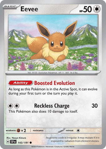 Eevee Surging Sparks Pokemon Card