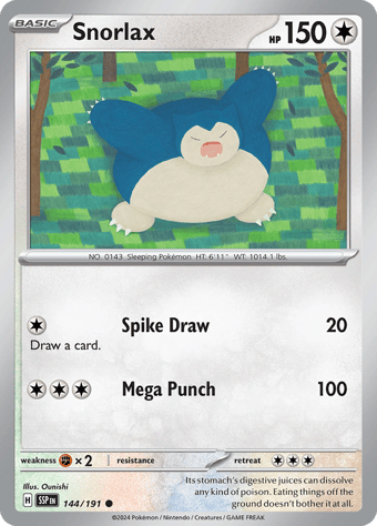 Snorlax Surging Sparks Pokemon Card