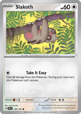 Slakoth Surging Sparks Pokemon Card