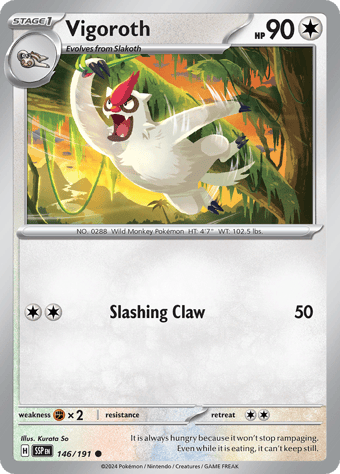 Vigoroth Surging Sparks Pokemon Card