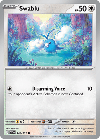 Swablu Surging Sparks Pokemon Card