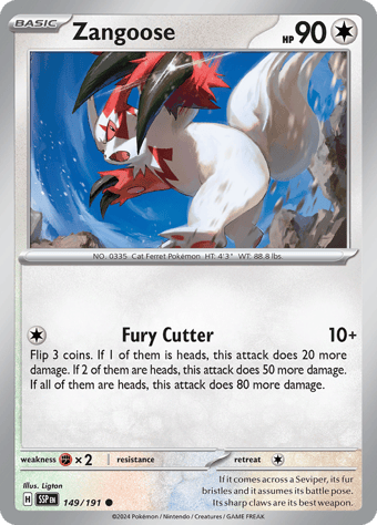 Zangoose Surging Sparks Pokemon Card