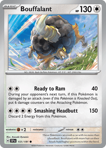 Bouffalant Surging Sparks Pokemon Card