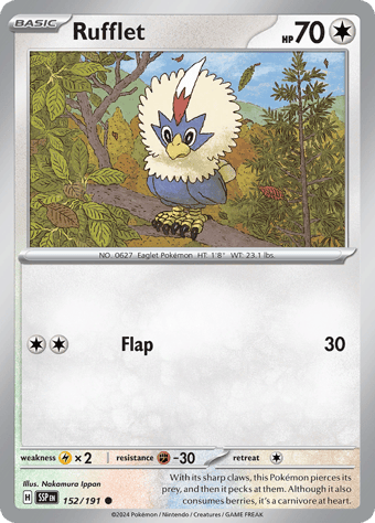 Rufflet Surging Sparks Pokemon Card