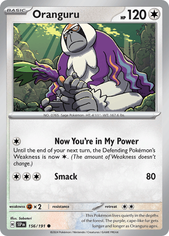 Oranguru Surging Sparks Pokemon Card