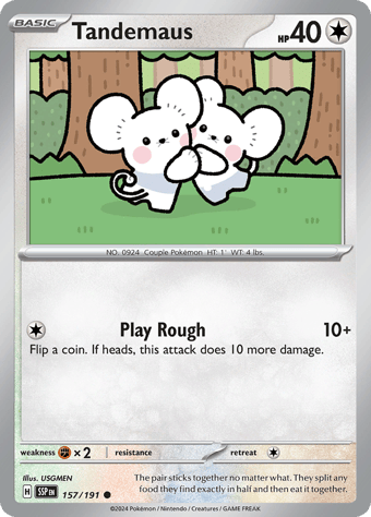 Tandemaus Surging Sparks Pokemon Card