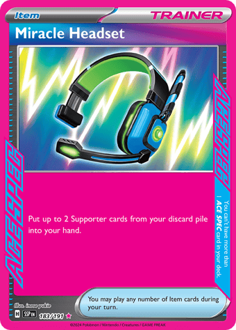 Miracle Headset Surging Sparks Pokemon Card