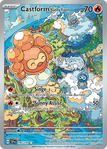 Castform Sunny Form Surging Sparks Pokemon Card