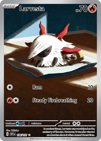 Larvesta Surging Sparks Pokemon Card