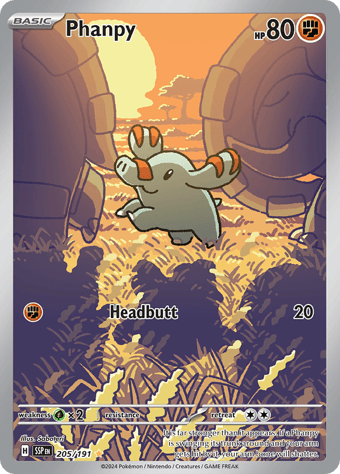 Phanpy Surging Sparks Pokemon Card