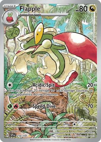 Flapple Surging Sparks Pokemon Card