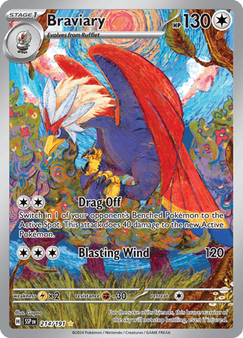 Braviary Surging Sparks Pokemon Card