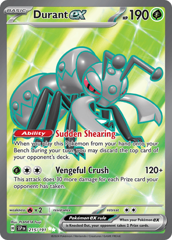 Durant ex Surging Sparks Pokemon Card