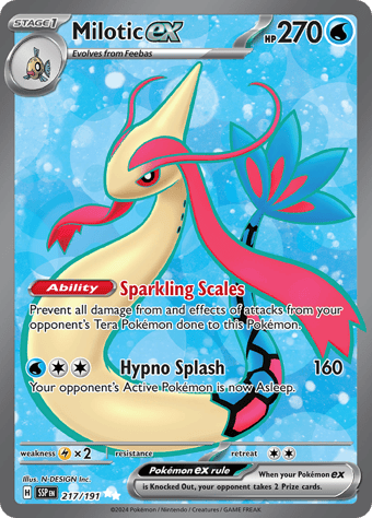 Milotic ex Surging Sparks Pokemon Card