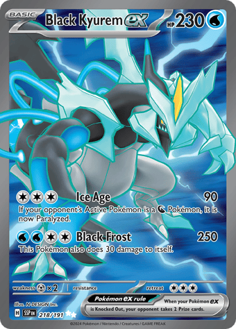 Black Kyurem ex Surging Sparks Pokemon Card