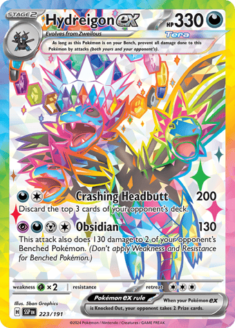 Hydreigon ex Surging Sparks Pokemon Card