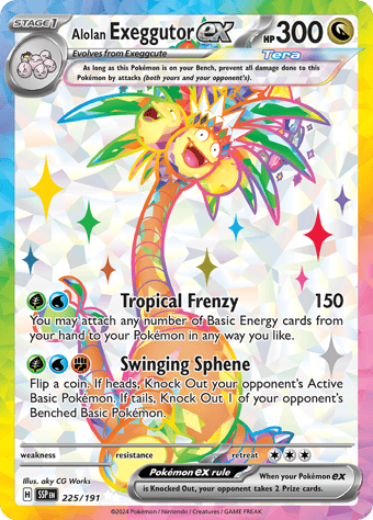 Alolan Exeggutor ex Surging Sparks Pokemon Card