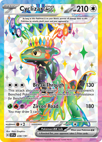 Cyclizar ex Surging Sparks Pokemon Card