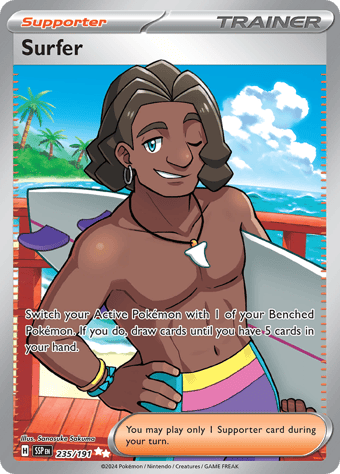 Surfer Surging Sparks Pokemon Card