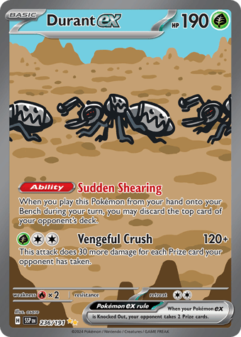 Durant ex Surging Sparks Pokemon Card