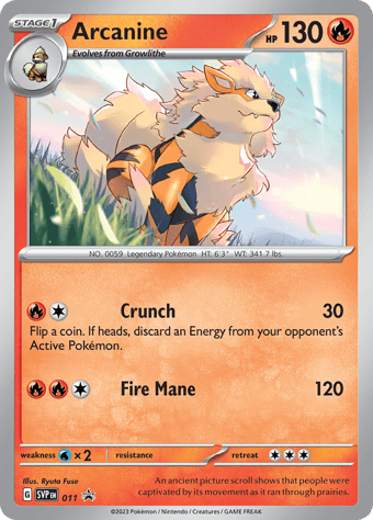 Arcanine SV Black Star Promos Pokemon Card