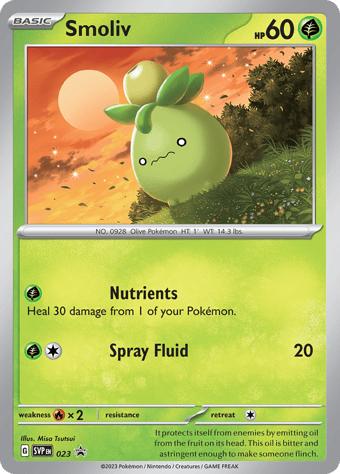 Smoliv SV Black Star Promos Pokemon Card