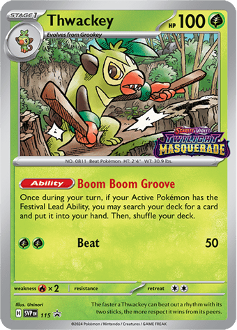 Thwackey SV Black Star Promos Pokemon Card