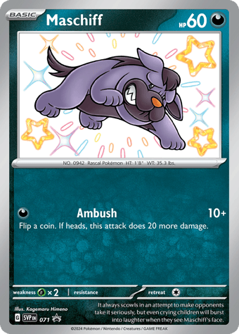 Maschiff SV Black Star Promos Pokemon Card