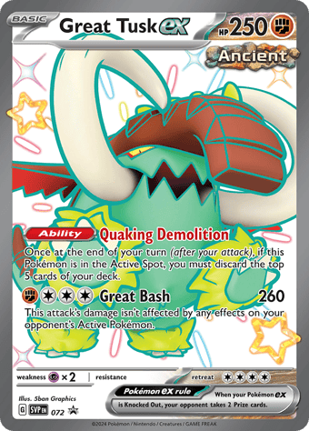Great Tusk EX SV Black Star Promos Pokemon Card