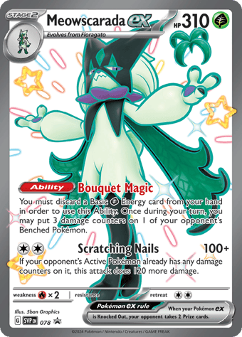 Meowscarada EX SV Black Star Promos Pokemon Card