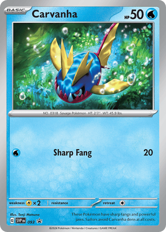 Carvanha SV Black Star Promos Pokemon Card