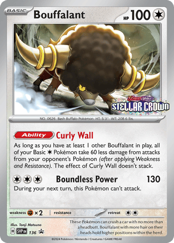 Bouffalant SV Black Star Promos Pokemon Card