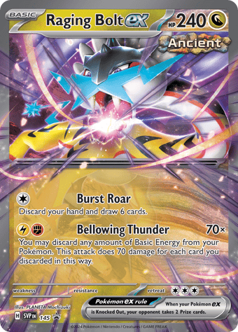 Raging Bolt EX SV Black Star Promos Pokemon Card
