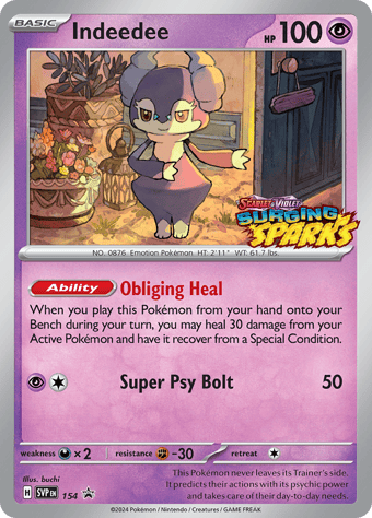 Indeedee SV Black Star Promos Pokemon Card