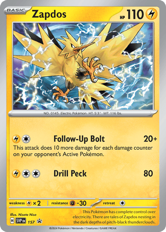 Zapdos SV Black Star Promos Pokemon Card