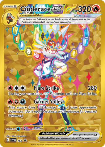 Cinderace EX SV Black Star Promos Pokemon Card