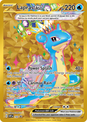Lapras EX SV Black Star Promos Pokemon Card