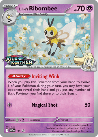 Lillie's Ribombee SV Black Star Promos Pokemon Card