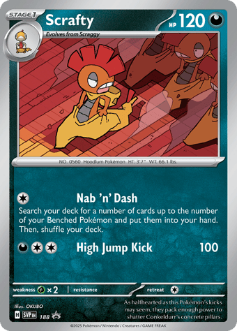 Scrafty SV Black Star Promos Pokemon Card