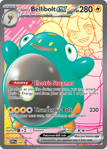 Iono's Bellibolt EX SV Black Star Promos Pokemon Card