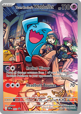Team Rocket's Wobbuffet SV Black Star Promos Pokemon Card