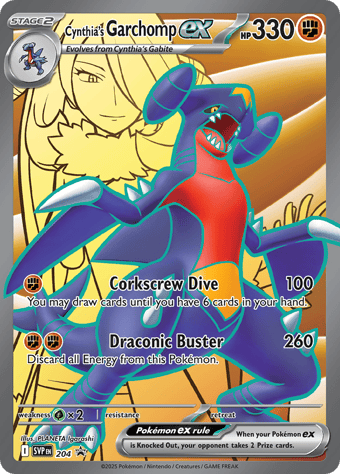 Cynthia's Garchomp EX SV Black Star Promos Pokemon Card
