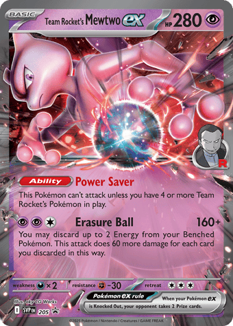 Team Rocket's Mewtwo EX SV Black Star Promos Pokemon Card