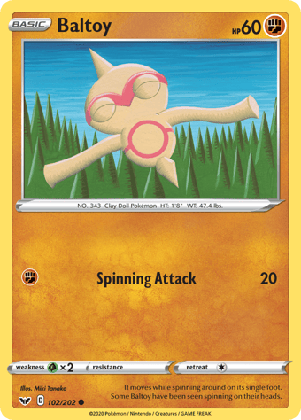 Baltoy Sword & Shield Pokemon Card