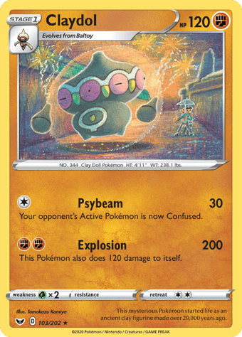 Claydol Sword & Shield Pokemon Card
