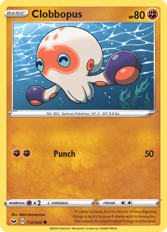 Clobbopus Sword & Shield Pokemon Card