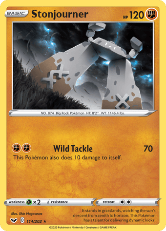 Stonjourner Sword & Shield Pokemon Card