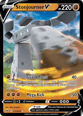 Stonjourner V Sword & Shield Pokemon Card