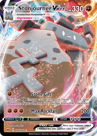 Stonjourner VMAX Sword & Shield Pokemon Card